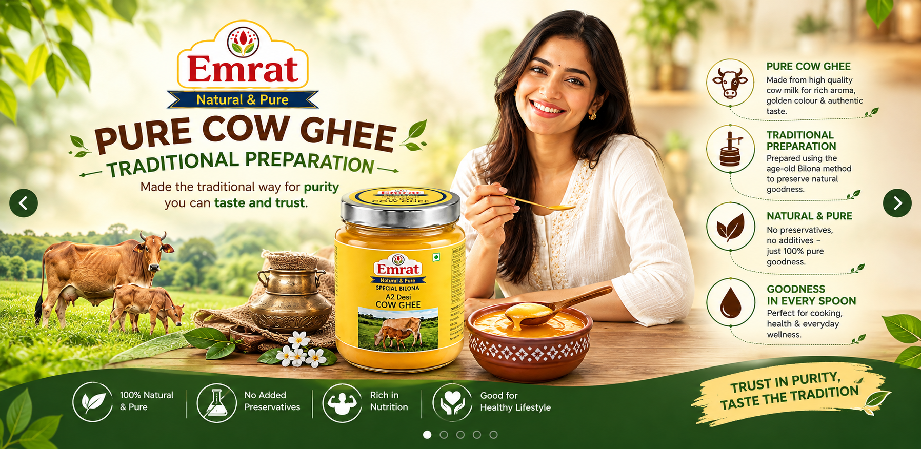 100% Pure  Desi Cow Ghee